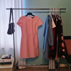 Brooks Brothers Pink Eyelet Shift Dress 8